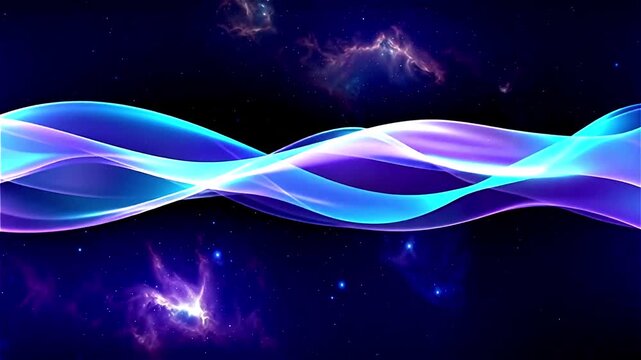 Police Badge with Blue Waves and Stars in Space vector illustration