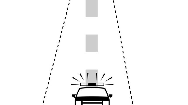 Car glyph icon .Car running away monochrome flat .Modern vehicle. Editable black and white thin line icon .