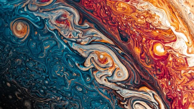 Vibrant detailed image of a gas giant planet against a black background