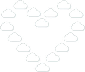 Fototapeta premium Heart shaped cloud formation