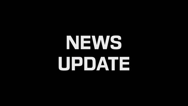 news update retro style text animation with RGB colors glitch