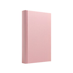 Plain Pink Hardcover Book Isolated on White Background