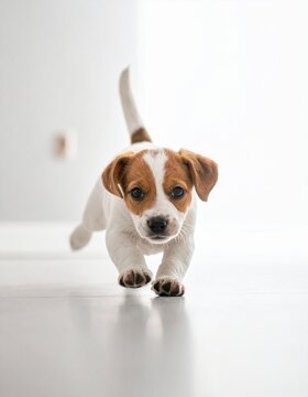 Hundewelpe stolpert &uuml;ber seine Pfoten