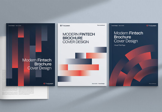 Creative Brochure Cover Template with Modern Gradients for Minimalist Corporate Front Page Designs