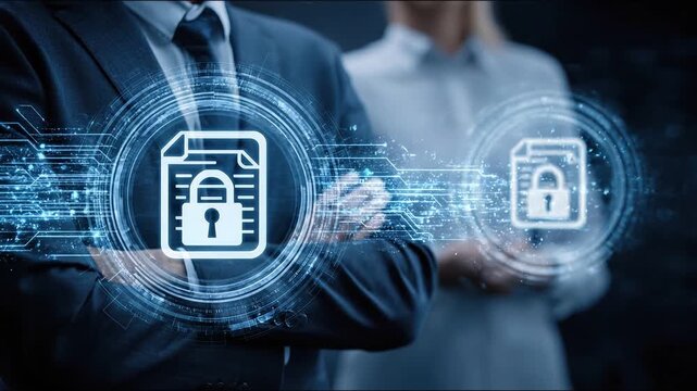 Secure Data with Padlock: This image encapsulates the essence of safeguarding sensitive information, symbolized by the iconic padlock. It represents a commitment to privacy, protection.