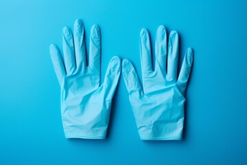 Blue disposable medical gloves representing medical safety and infection prevention