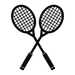 badminton racket isolated on white