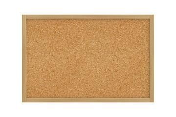 Cork board with wooden frame on white background. Isolated 3D illustration © Sergey Ilin