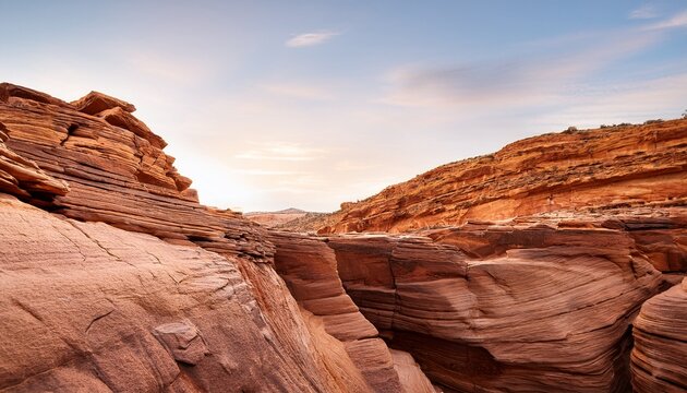 Dunite Stepped Rock Layers In A Canyon Wall Desert Landscape Travel Magazines Destination Branding Wall Prints Designed For Outdoor Magazines And Nature Guides Used By Graphic Designers
