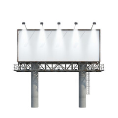 Obraz premium Large billboard ad display isolated on transparent background
