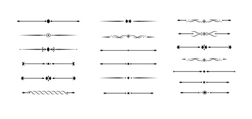 Vintage decorative lines. text dividers. Line border separators Vintage dividers. Vector