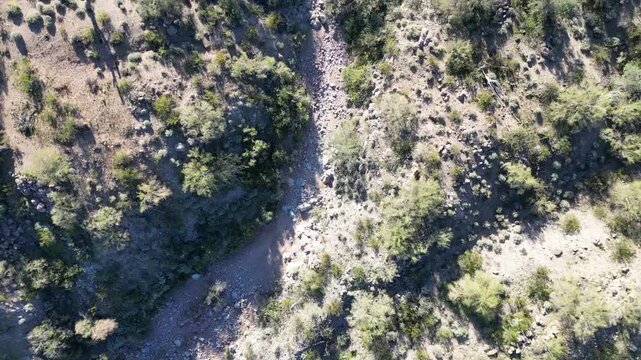 Aerial Arizona Desert Path
