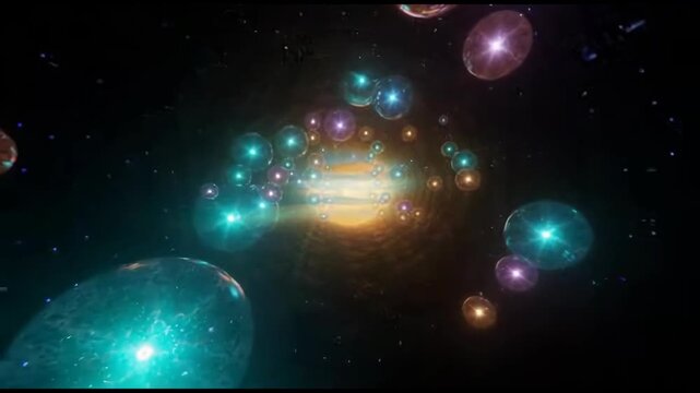 Colorful cosmic multiverse representation