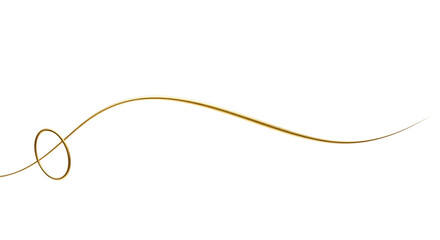 Obraz premium Glowing yellow light trail isolated on transparent background