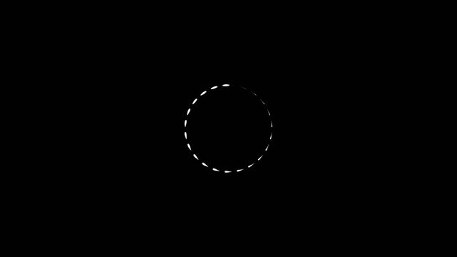 Circle loding animation on black background, circle blast animation, white carton, Beautiful Circle Loading icon animation, loding pixelated progress animation in green background.4k