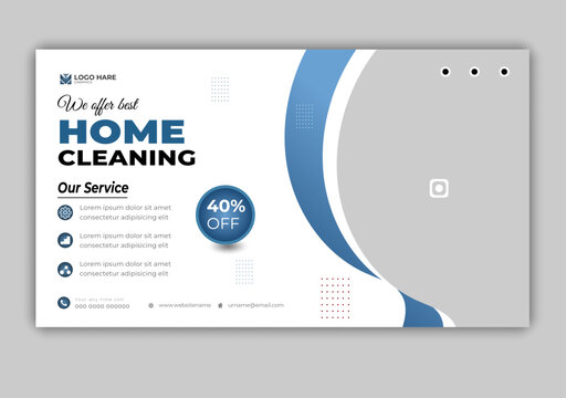 Home cleaning poster design template