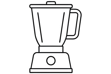 blender silhouette line art vector illustration with a white background