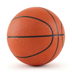 Fototapeta premium Single basketball on white background