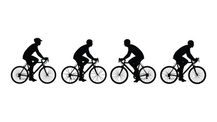 Obraz premium Cyclists in motion Vector