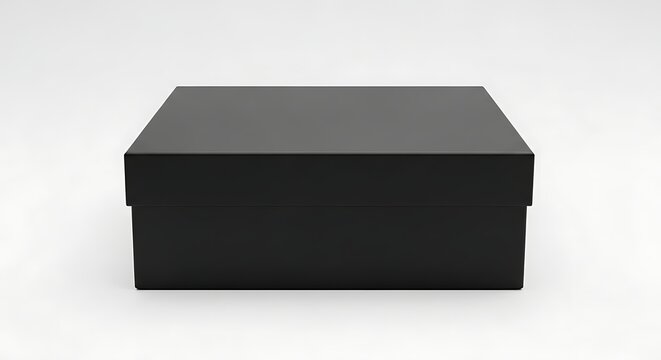 Black Matte Square Box Lid Closed