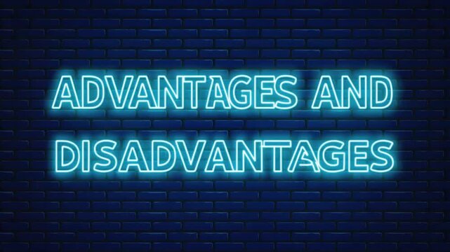 Neon sign: advantages and disadvantages.