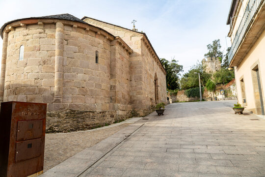 13th Century Late Romanesque Apse of San Salvador Church in Sarria, Way of Saint James, Spain