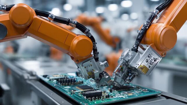 Component installation in automated robotics with focus on quality control at circuit manufacturing facility