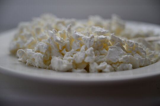 Cottage cheese. Cheese. Healthy food. Food for children. Breakfast. Cheese plate.