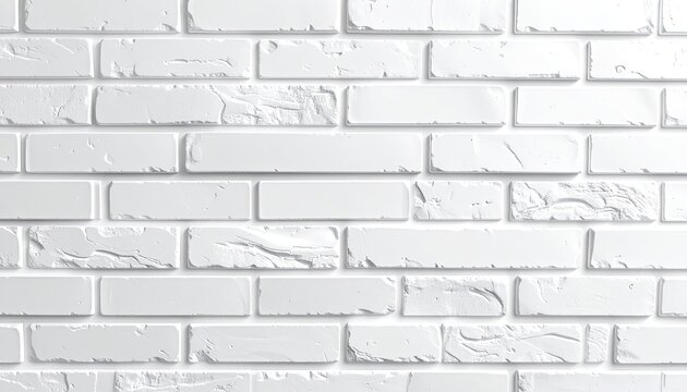 Textured white brick wall background with a distressed, rustic appearance.