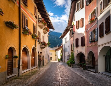 klausen chiusa is a comune in south tyrol in northern italy picturesque streets of the ancient city