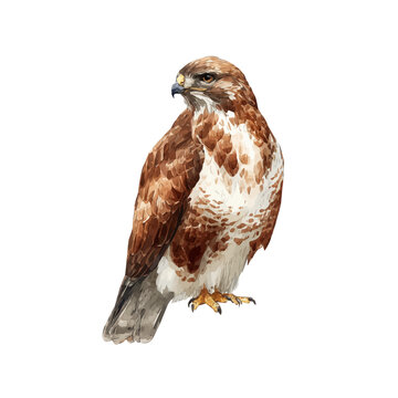 Watercolor isometric artwork featuring Buzzard, presented on white background.