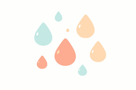 Gotas suaves en colores pastel