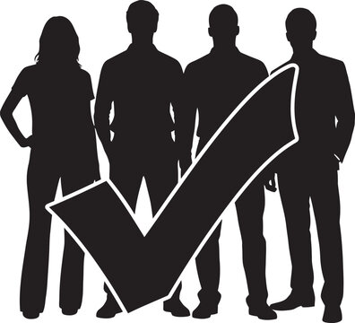 Team approval isolated on transparent background