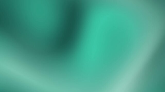 Abstract aqua blue and turquoise green colors blending in a slow fluid wave motion gradient background