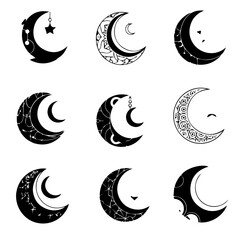 Set of abstract vector design elements illustration