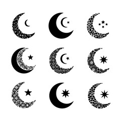 Black and white floral ornament vector illustration