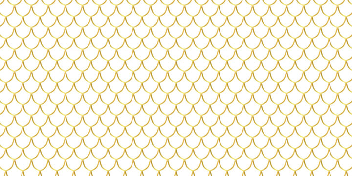 Luxurious gold fish scale texture with ornate pattern design. Asian inspired seamless background showcasing reptilian skin motifs, perfect for sophisticated wallpaper and prints.