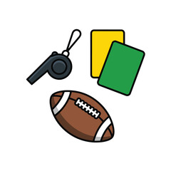 Whistle and Football Icon