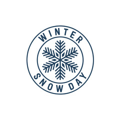 Winter Badge Snowflake Stamp