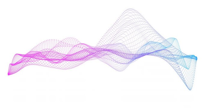 Sinusoidal lines flow smoothly into each other on a white background, creating a dynamic abstract pattern. The rhythmic movement of the lines immerses you in an atmosphere of digital harmony and fluid