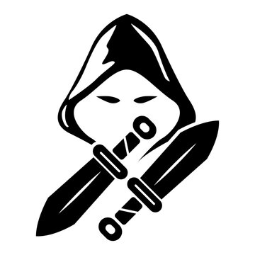 rogue ilustration clip art design shape logo. symbol of class silhouette icon vector
