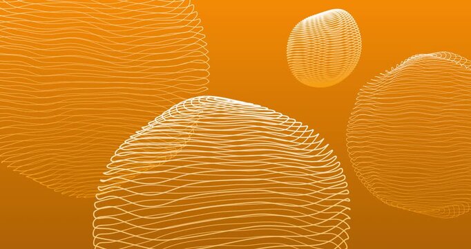 The abstract background comes to life due to spheres woven from light particles - they flow smoothly, forming a dynamic pattern. Movement creates an atmosphere of weightlessness and endless transforma