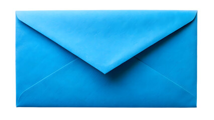 Vibrant blue envelope isolated on white background for business and communication design