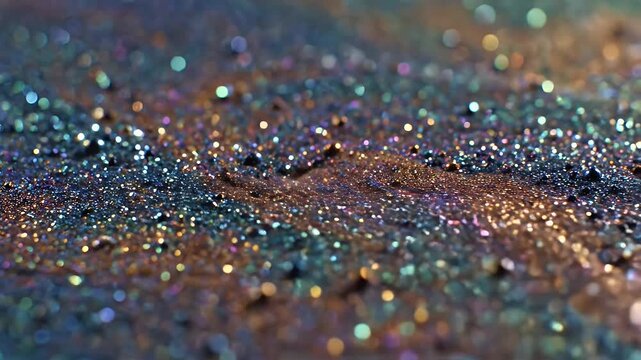Sparkling Glittering Surface - A Mesmerizing Close-Up of Shimmering Particles.