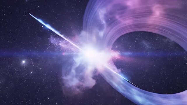Stunning artistic depiction of a black hole in the vast expanse of space.