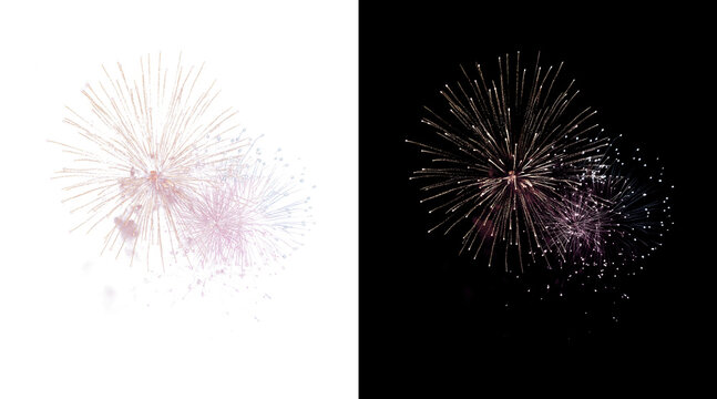 Abstract Firework Splash with Glowing Particles