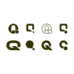 simple and elegant letter Q bundle