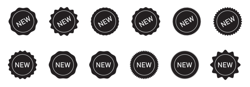 sale price stickers and labels, star and rosette, sunburst, callout and splash, stamp and tag badges.