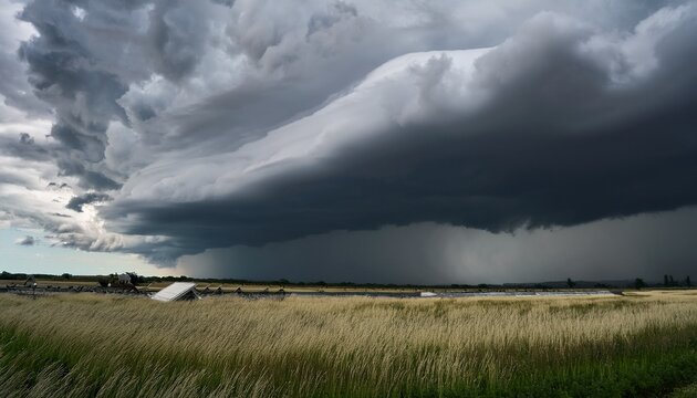 brooding grey clouds signal an impending heavy storm
