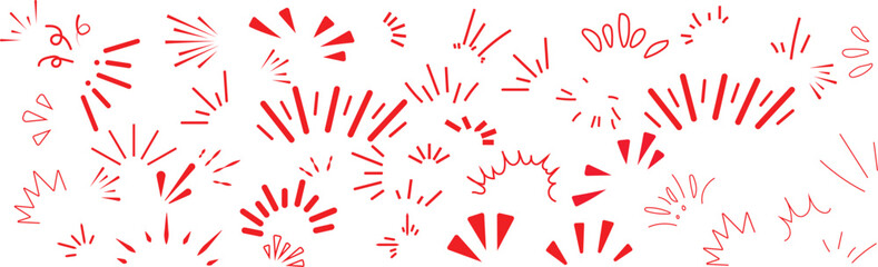 line sparkle vector set, comic style decorative lines, burst effects, and dynamic radial patterns in black for enhancing illustrations, comics, and graphic designs with energetic visual elements © farhanatisha
